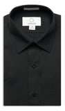 781 - Black Microfiber Laydown Collar Dress Shirt