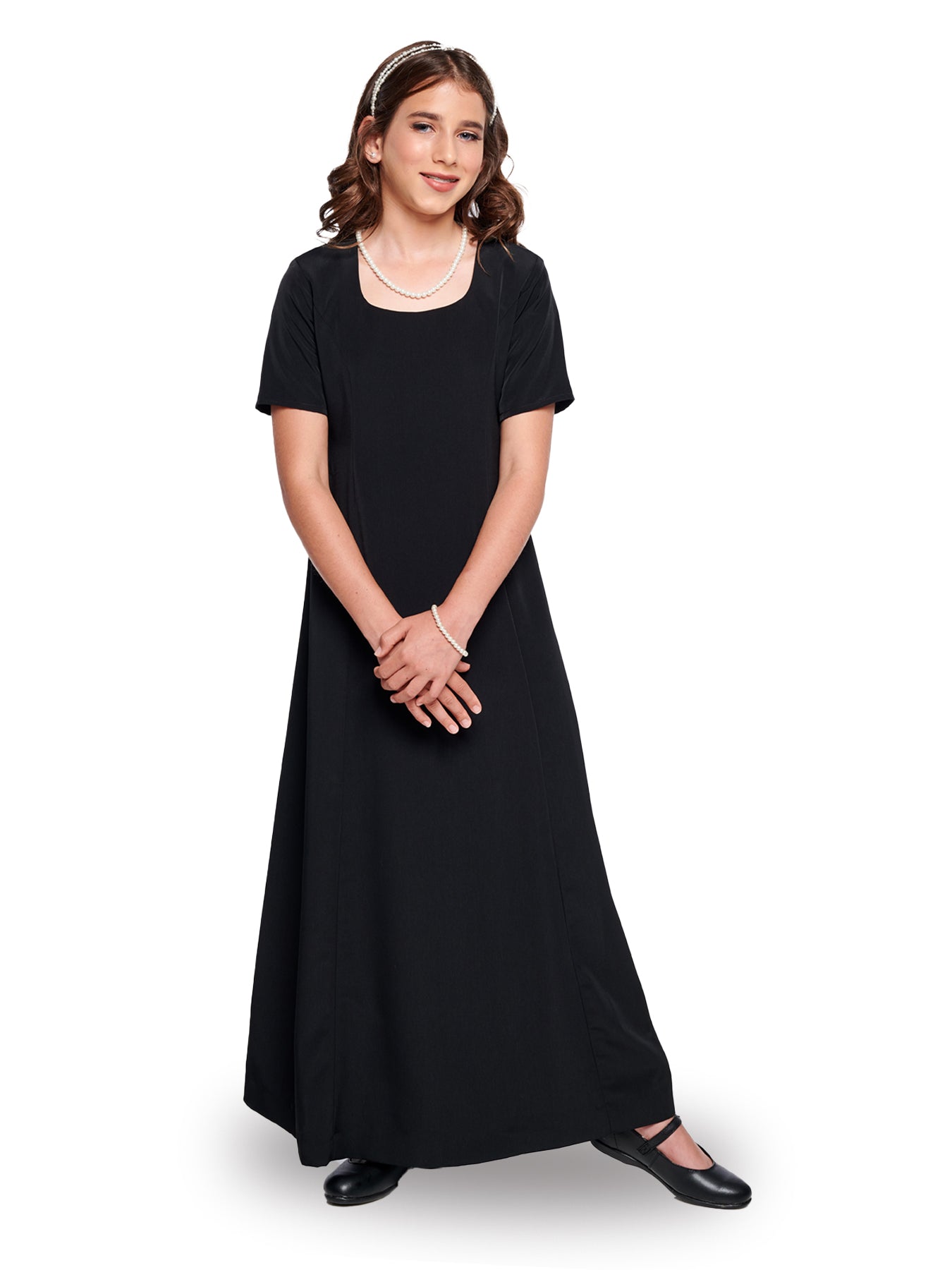 ZELDA (Style #105Y) Scoop Neck Short Sleeve Dress - Youth
