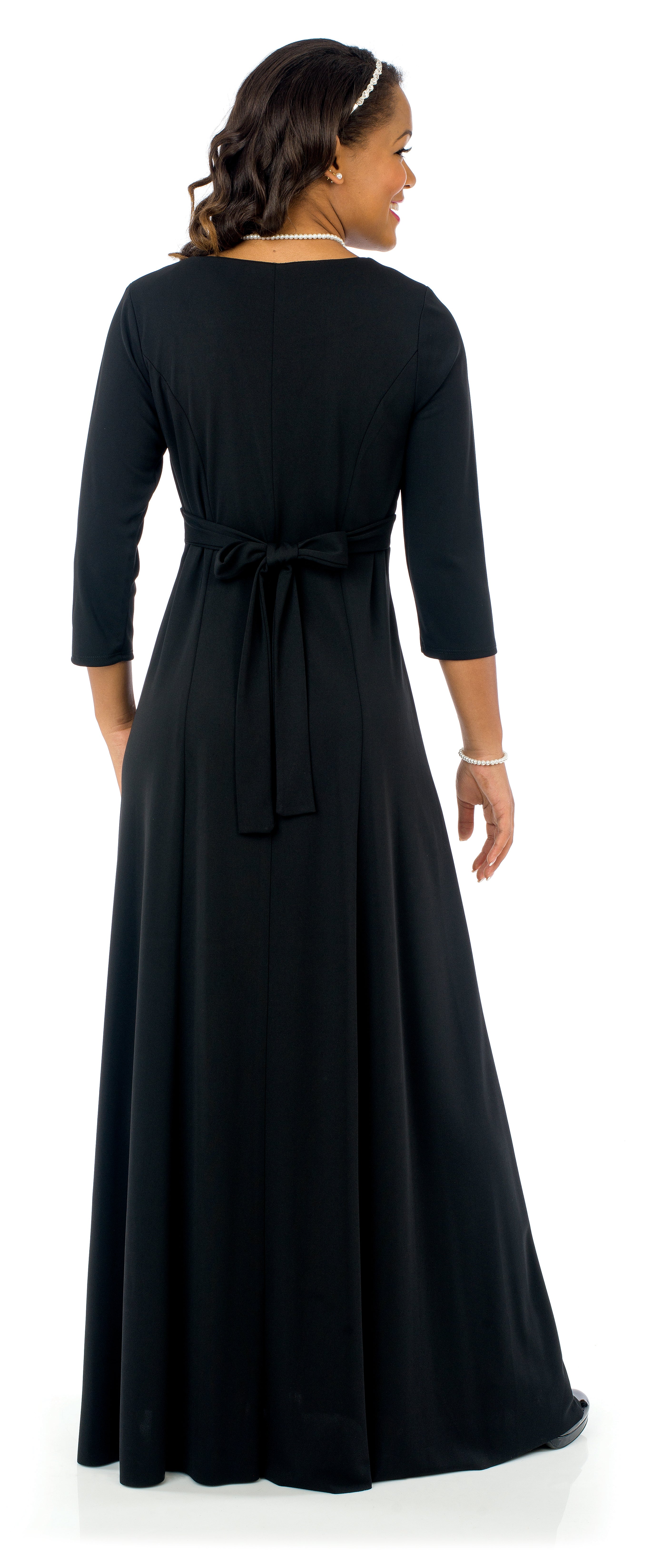 TAYLOR (Style #120) - Sweetheart Neckline, 3/4 Sleeve Dress