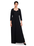TAYLOR (Style #120) - Sweetheart Neckline, 3/4 Sleeve Dress