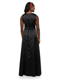 PENELOPE (Style #200) - Scoop Neck, Sleeveless Satin Dress