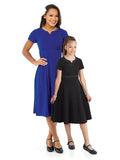 TORI (Style #409) - Crew V-Notch Neck Short Sleeve Show Choir Dress