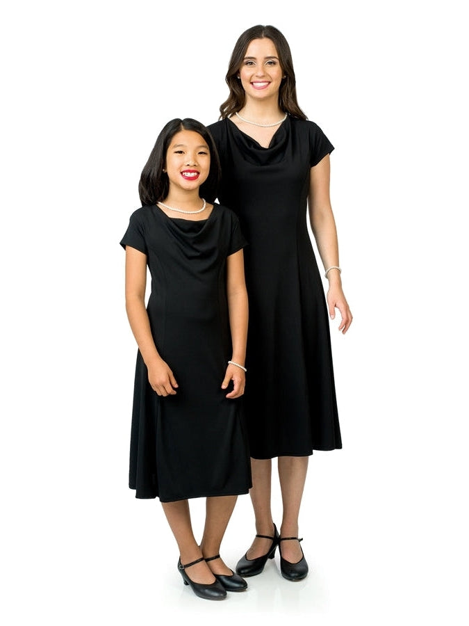 PARIS (Style #433) - Cowl Neck Cap Sleeve Show Choir Dress