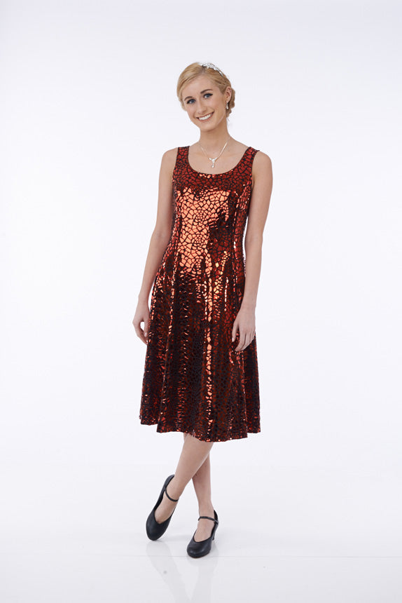 Style #501BM Scoop Neck Sleeveless Broken Mirror Show Choir Dress