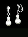 6191C - Pearl and Diamond Clip-on Earrings