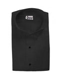 701 - Black Wing Tip Collar Pleated Tuxedo Shirt