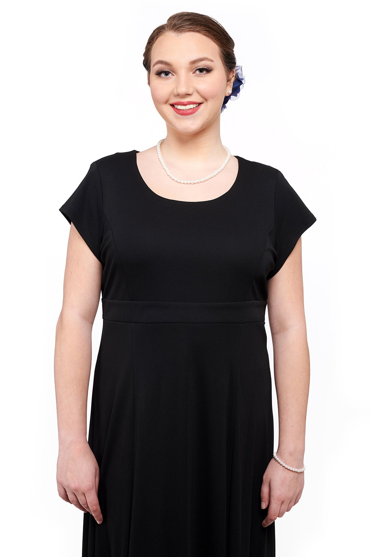 scoop neck black dress Black EcoMerino Long Sleeve Scoop Neck Mini Dress, S / Black / EcoMerino