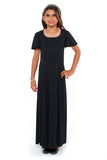 CHRISTINA (Style #119Y) - Flutter Sleeve Scoop Neckline Dress - Youth
