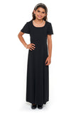 CHRISTINA (Style #119Y) - Flutter Sleeve Scoop Neckline Dress - Youth