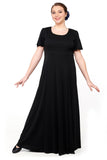 CHRISTINA (Style #119) - Flutter Sleeve Scoop Neckline Dress