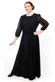 BRIANNA (Style #152) - High Scoop Neck, 3/4 Sleeve Gown