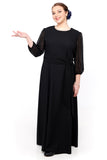 BRIANNA (Style #152) - High Scoop Neck, 3/4 Sleeve Gown