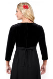 DEVYN (Style #2504) - Scoop Neck, 3/4 Sleeve, Velvet bodice Gown