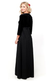 DEVYN (Style #2504) - Scoop Neck, 3/4 Sleeve, Velvet bodice Gown