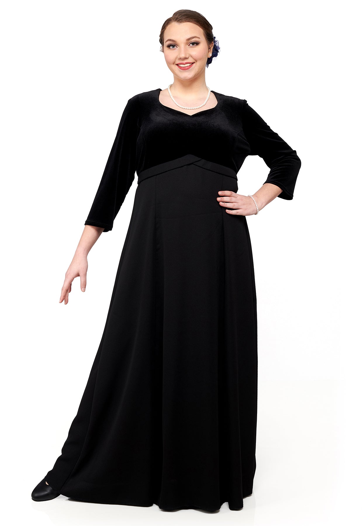 Alexandra Stretch Velvet Floor Length Concert Dress | Concert Dresses | Cousin's Concert Attire Alexandra Stretch Velvet Floor Length Concert Dress | Concert Dresses | Cousin's Concert Attire