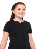 TORI (Style #409) - Crew V-Notch Neckline Swing Dress-Youth