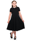 TORI (Style #409) - Crew V-Notch Neckline Swing Dress-Youth