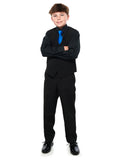 RILEY (Style #6710-Y) - Black Shirt, Vest, Tie Package with Pant - Youth