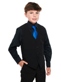 ISAIAH (Style #6711-Y) - Black Shirt, Vest, Tie Package - Youth