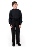 770B and 771B - Mandarin Collar Non-Pleated Shirt - Boys