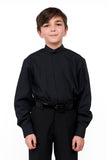 770B and 771B - Mandarin Collar Non-Pleated Shirt - Boys