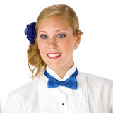 700L - White Wing Tip Collar Pleated Tuxedo Shirt - Ladies