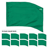 FL10PK - 10 SOLID COLOR GUARD FLAGS VALUE PACK - 13 COLORS!