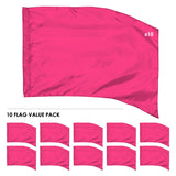 FL10PK - 10 SOLID COLOR GUARD FLAGS VALUE PACK - 13 COLORS!