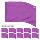 FL10PK - 10 SOLID COLOR GUARD FLAGS VALUE PACK - 13 COLORS!