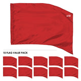 FL10PK - 10 SOLID COLOR GUARD FLAGS VALUE PACK - 13 COLORS!