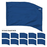 FL10PK - 10 SOLID COLOR GUARD FLAGS VALUE PACK - 13 COLORS!