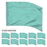 FL10PK - 10 SOLID COLOR GUARD FLAGS VALUE PACK - 13 COLORS!