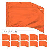 FL10PK - 10 SOLID COLOR GUARD FLAGS VALUE PACK - 13 COLORS!