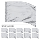 FL10PK - 10 SOLID COLOR GUARD FLAGS VALUE PACK - 13 COLORS!