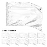 FL10PK - 10 SOLID COLOR GUARD FLAGS VALUE PACK - 13 COLORS!