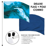 FL33P01 - DELUXE PRINTED FLAG AND POLE SET