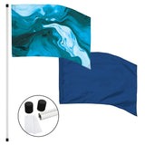 FL33P01 - DELUXE PRINTED FLAG AND POLE SET