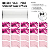 FL33P01PK - DELUXE PRINTED FLAG AND POLE COMBO PACK