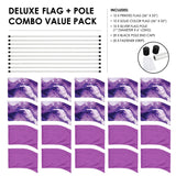 FL33P01PK - DELUXE PRINTED FLAG AND POLE COMBO PACK