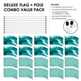 FL33P01PK - DELUXE PRINTED FLAG AND POLE COMBO PACK