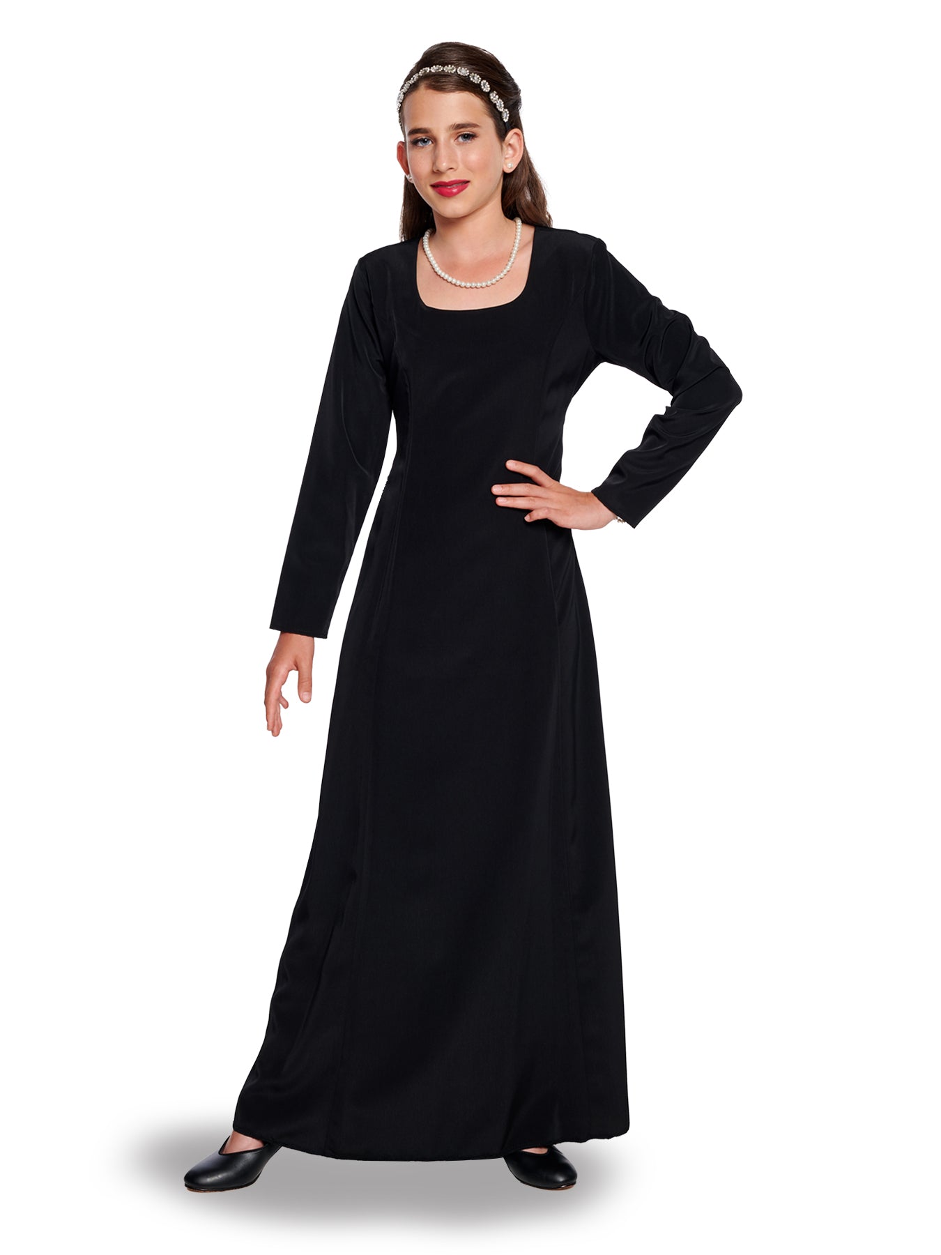 LILLIAN (Style #101Y) - Scoop Neck Long Sleeve Dress - Youth