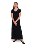 SABRINA (Style #106Y) V-Neck Cap Sleeve Dress - Youth
