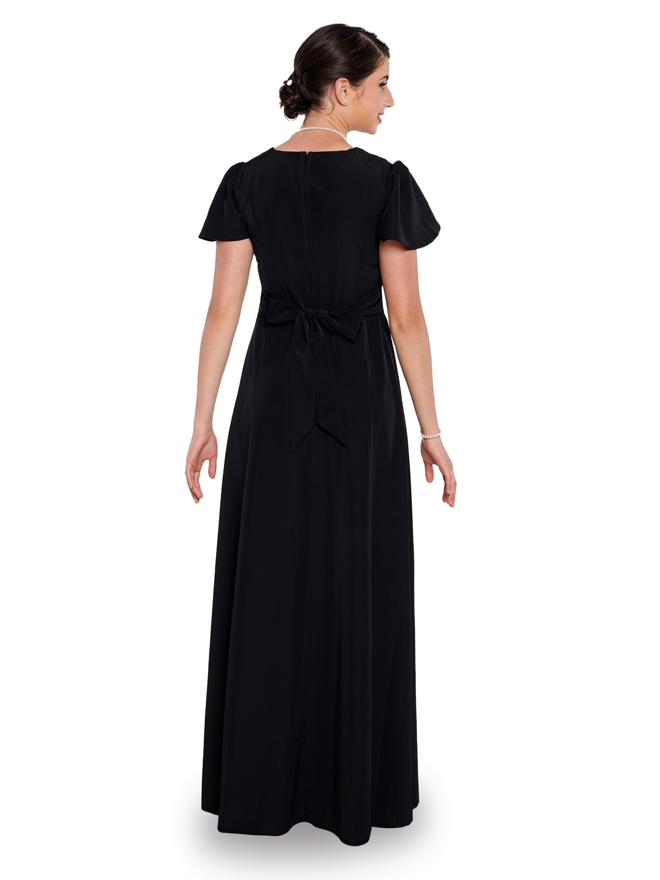 JOYCE (Style #108) - High Scoop Neck Flutter Sleeve Dress JOYCE (Style #108) - High Scoop Neck Flutter Sleeve Dress