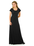 ABIGAIL (Style #114) - Scoop Neckline, Short Sleeve Dress