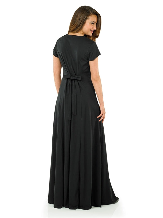 slim fit dress slacks ANGELINA (Style #115) - Scoop Neck, Short Sleeve Dress main image 0