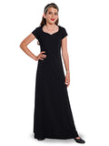 MELISSA (Style #118Y) - Heart Neck, Cap Sleeve Dress - Youth