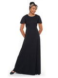 JENNA (Style #134) - High Scoop Neck, Flutter Sleeve Dress