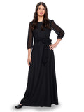 BRIANNA (Style #152) - High Scoop Neck, 3/4 Sleeve Gown