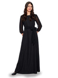 BRIANNA (Style #152) - High Scoop Neck, 3/4 Sleeve Gown