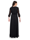 BRIANNA (Style #152) - High Scoop Neck, 3/4 Sleeve Gown